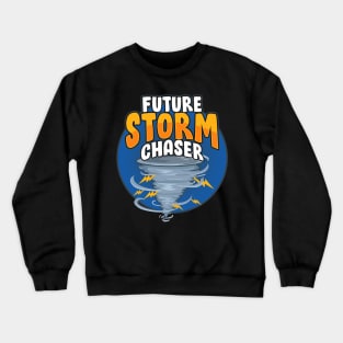 Funny Future Storm Chaser Tornado & Hurricane Pun Crewneck Sweatshirt